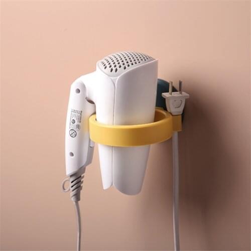 Wall Mounted Hair Dryer Holder Blower Organizer Bathroom Hair Drier Holder Bathroom Shelf Plastic Bathroom Accessories1pes