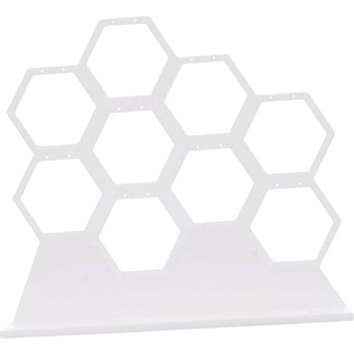 Honeycomb Shaped Earring Display Stand Jewelry Organizer Display Rack Earring Holder