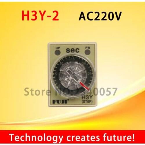 H3Y Time Relay AC220V H3Y-2 Delay Relay 1second 5s 10s 30s Brand:FUJI