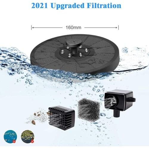 16cm garden decoration outdoor Solar Water Fountain Outdoor Bird Bath fuente de agua fontaine solaire фонтан для пруда solar pan