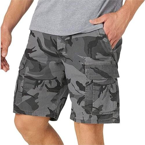 2021 Men Solid Color Cargo Shorts Comfortable Breathable Short With Pockets Casual Button Zipper Short Summer Outdoor Hot Sale