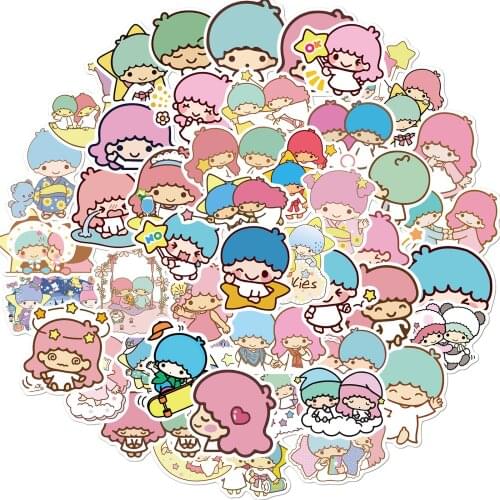 Cute Cartoon Gemini Graffiti Aesthetic Stickers Suitcase Motorcycle Notebook Guitar School Office Stationery Decoration 50PCS