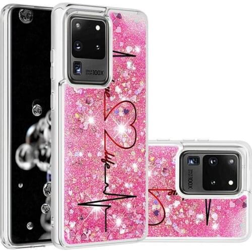 Unique quicksand Liquid case For Samsung Galaxy S20 Ultra Glitter Silicone Soft TPU Phone Cover For Samsung S20 Back Cover Caso