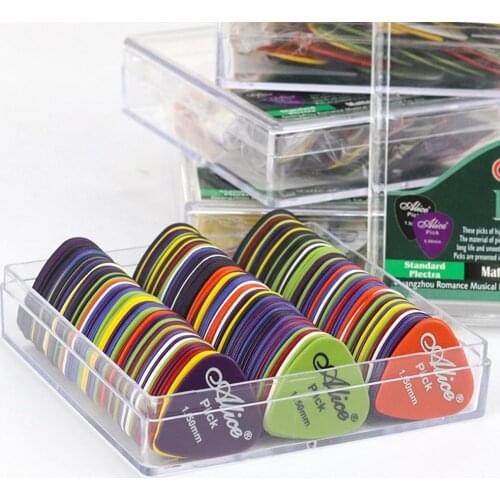 1 Box Case 30-50 Guitar Picks Acoustic Electric Bass Plectrum Mediator Guitar Accessories Thickness 0.58 - 1.5 mm