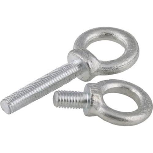 1Pcs M12 M14 M16 M18 M20 White zinc plating Ring Screw Lengthen Hanging mother Rings bolt screws Length 25mm-32mm