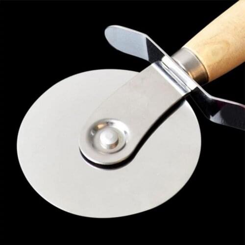 1pcs Stainless Steel Pizza Cutter Pizza Wheel Slicer Cake Bread Pies Round Knife Home Kitchen Pizza Oven Outdoor Cutting Tools