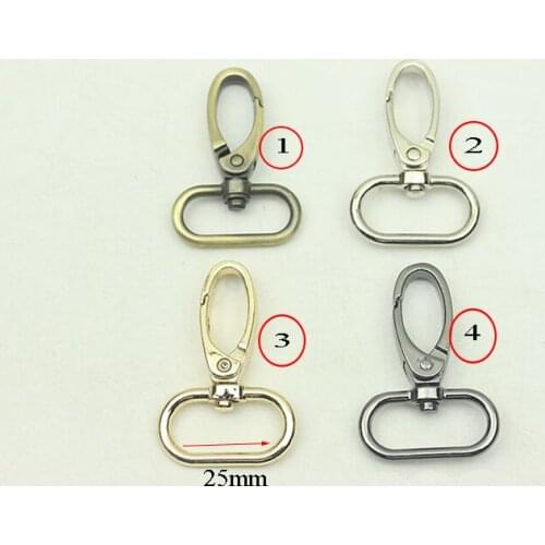 30pcs Gold Nickel Swivel Lobster Handbag Purse Shoulder Strap Trigger Clips Swivel Snap Hook 25mm