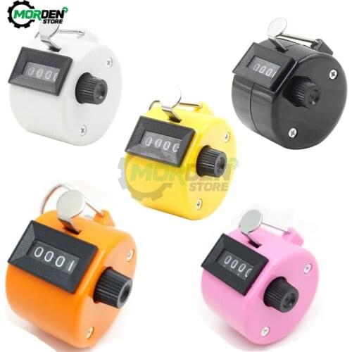 4 Digit Number Plastic Counters Hand Finger Display Manual Counting Tally Clicker Timer Mechanical Counter Soccer Golf Counter