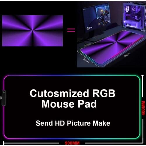 DIY Customized RGB Large Mouse Pad Gaming Mouse Pad XL Gamer Computer Mousepad Led Backlight Carpet Custom XXL Keyboard Desk Mat