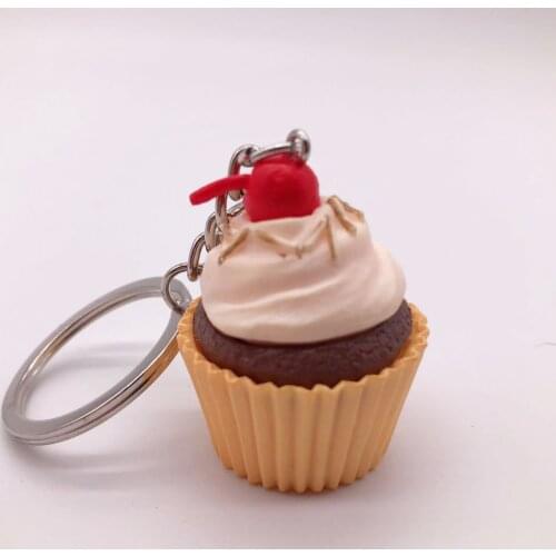 Simulation Hamburg Figures Food Snacks Keychain Miniature Figurine Pretend Toy Doll Ice Cream Key Chain DIY Accessories Gift
