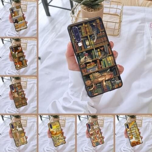 Phone Case For Huawei P Smart Z P Smart Plus 2019 Cat Book Cute Soft Silicone Back Cover For Huawei P30 Lite Pro P20 Lite 2019