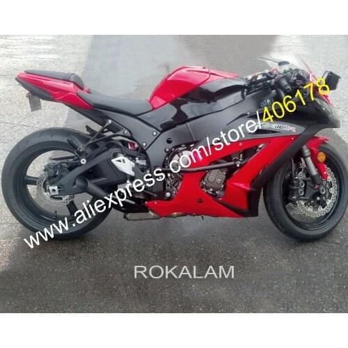 Cheap 11 12 13 14 15 Ninja ZX-10R Fairing Kit For Kawasaki ZX10R 2011-2015 Red Motorcycle Fairings (Injection Molding)