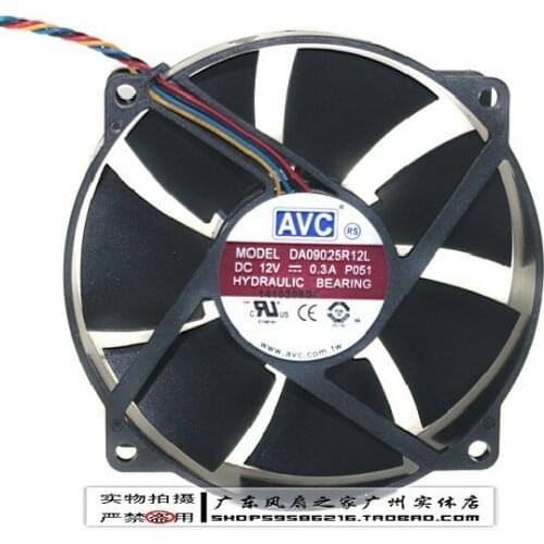For Avc 9025 needle isothermia cpu fan pwm 9cm blades 8cm fan silent fan