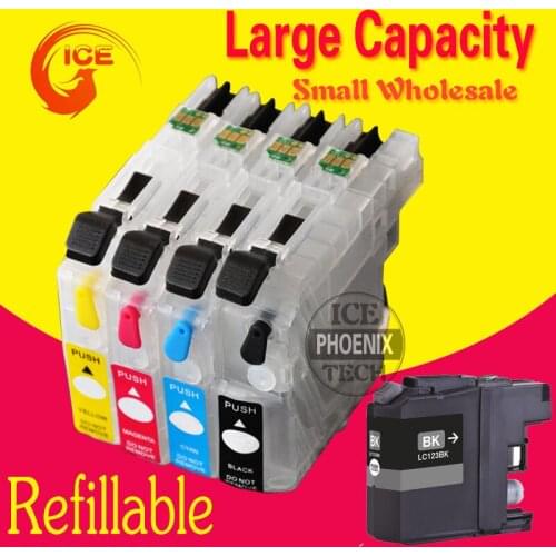 For Brother DCP-J552DW DCP-J752DW DCP-J4110DW J552DW J752DW J4110DW J552 J752 J4110 Ink Cartridge Refillable cartridges LC123