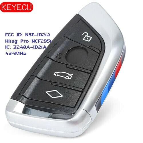 KEYECU OEM Black Smart Remote Key 4 Button 433MHz Fob for BMW BDM G20 G30 G32 G11 G15 G29 2015-2019 - FCC: N5F-ID21A