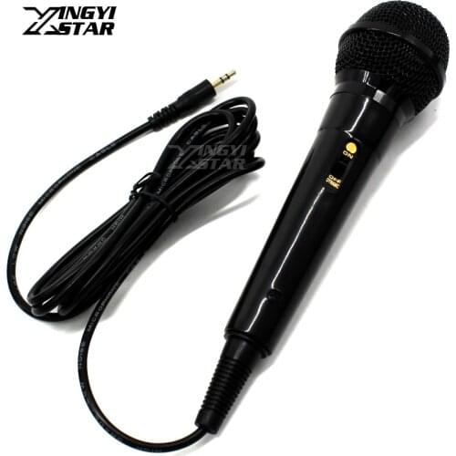 Switch Condenser Handheld Wired Microphone 3.5mm Jack For Computer Power Amplifier Sing Karaoke Mic Studio Microfono Condensador