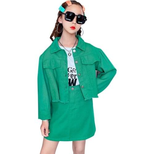 Teen Girls Clothing Jacket + Skirt Tracksuits For Girls Spring Autumn Kids Clothes Girls Casual Style Childrens Clothes