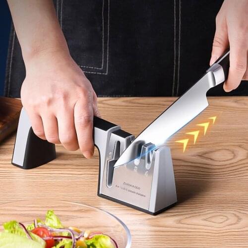 Multi-function sharpener, household quick sharpening artifact, manual non-slip whetstone, kitchen knife scissors sharpener