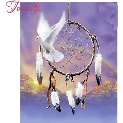 Crafts round diy diamond embroidery white dove 5D diamond cross stitch crystal decorative diy diamond painting cross stitch kit