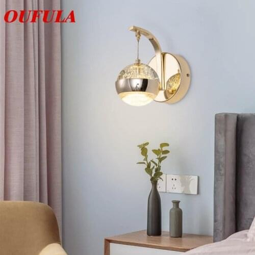 OUFULA Indoor Wall Lamps Fixture Crystal Modern LED Sconce Contemporary Creative Decorative For Home Foyer Corridor Bedroom