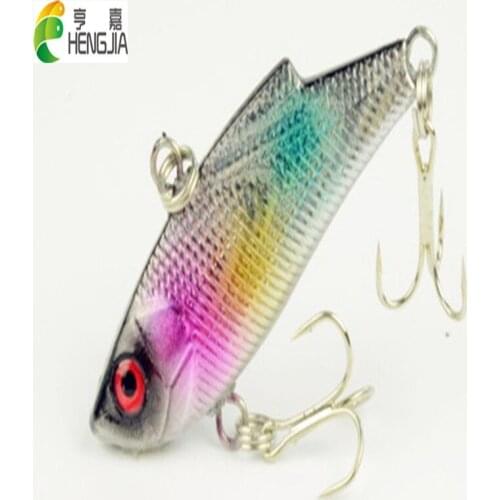 Trout bait bait cast 10pcs Vibration fishing tackle HOOK BASS 5.5CM 10G 8#hooks VIB hard plastic fishing lures hard bait