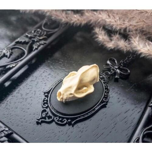 Faux Taxidermy Bat Skull Necklace Dark Gothic Witchy Pagan Wiccan Gift Gothic Style Necklace