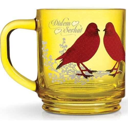 Personalized Istanbul Bird Yellow Mug Cup