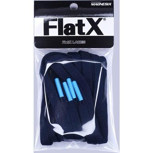 FlatX 8mm Deep Blue/ North Carolina Blue Metal Tips Shoelaces High Quality Professional Sneaker Laces Shoelace Lacet