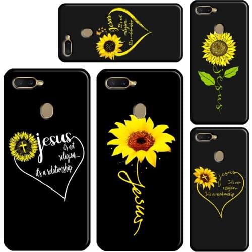 Sunflower Jesus Christ Phone Case For OPPO A91 A15 A5 A9 A53 A31 2020 A5S A3S A1K A52 A72 F5 F7 Reno 2 Z 4 Pro