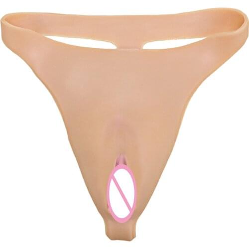 Abalone Silicone vagina Realistic Panties Crossdresser Artificial Sex Fake Boxer Underwear Transgender Drag Queen Male to Femal
