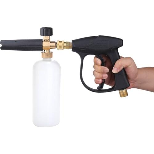 Adjustable Car Wash Watering Can 1L with HDPE and Brass Soap Foam Pressure Washer Spray Cylinder Bottle Mouth with Spear Tools