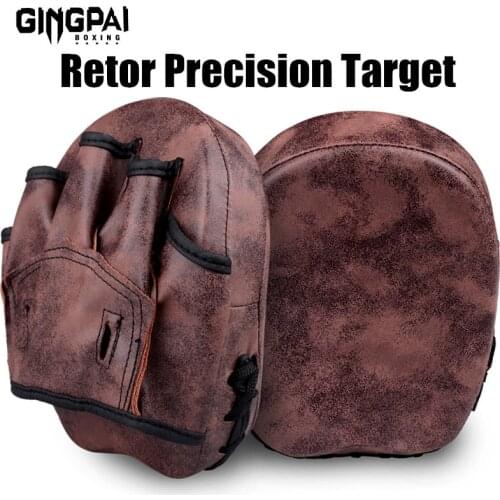 Retro Precision Hand Target MMA Martial Thai Kick Pad Kit Karate Training Mitt Focus Punch Pads Sparring Boxing Punching Bags