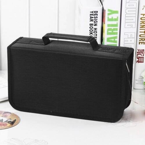 Besegad 128-Slot CD DVD Storage Bag Portable Carrying Case Wallet for Home Car Travel Space Saving Holder CD Disc Zipper Bag