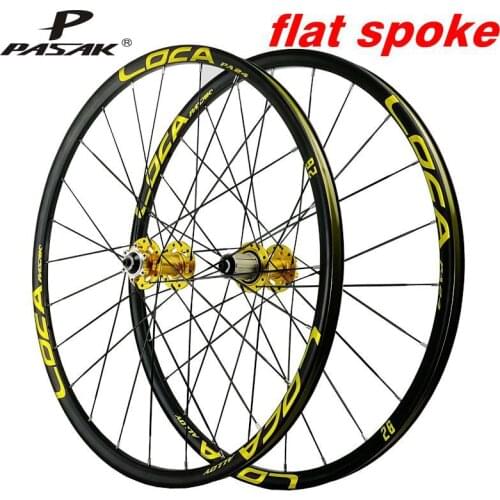 Ultralight mtb mountain bike Aluminum alloy wheel set 26/27.5in 4 bearing flat strip 6 nail disc brake wheel 6 claw 11/12 speed