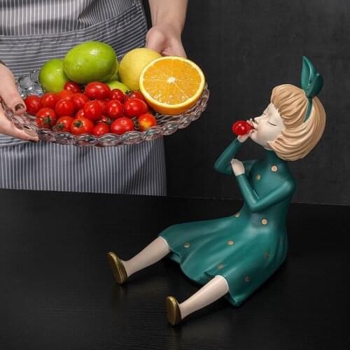 Light luxury bubble girl practical decoration fruit plate two-use gifts joe move wedding birthday gift crafts