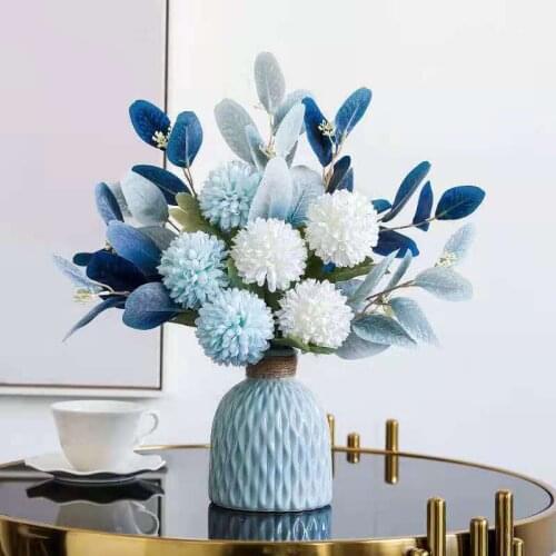 Vases for decor,Flower Vase +Artificial Flower for home decor,Decorative modern vases for wedding/room decoration, new arrival