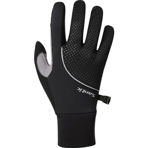 Santic Windproof Cycling Gloves Touch Screen Riding MTB Bicycle Glove Thermal Warm Motorcycle Winter Autumn Bike Gloves