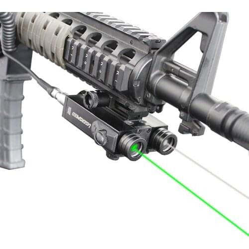 Military 5mw Green Laser Sight Dual Beam Green Laser and Infrared IR Laser Rifle Airsoft Tactical Laser Pointer For AR15 AK47