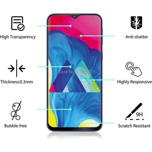 2PCS Full Cover Tempered Glass For Samsung Galaxy A10 A20 A30 Black Screen Protector Safety Glass For Samsung A10 Glass A105F/DS