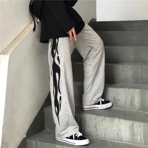 2021 Harajuku woman pants Japanese pattern hip hop pants women wide leg pant women men jogger women pants casual Oversize pants