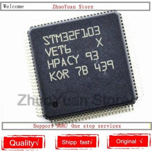 1PCS/lot New original STM32F103VET6 STM32F103 VET6 STM32F103VE LQFP-100 IC chip