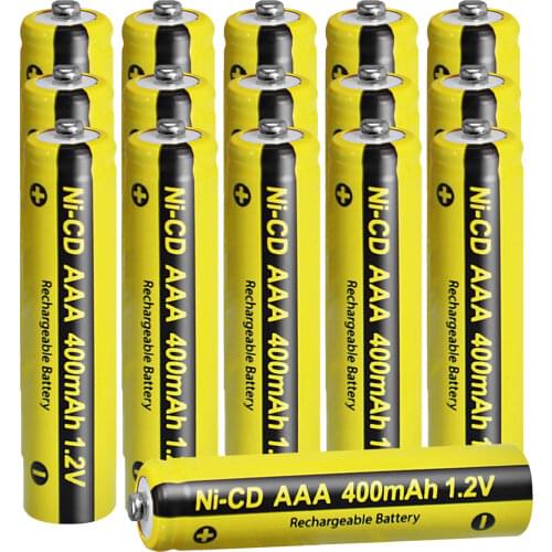 16PCS PKCELL AAA battery 400mah aaa nicd 1.2v battery rechargeable batteries indurstry for solar light garden lamp light
