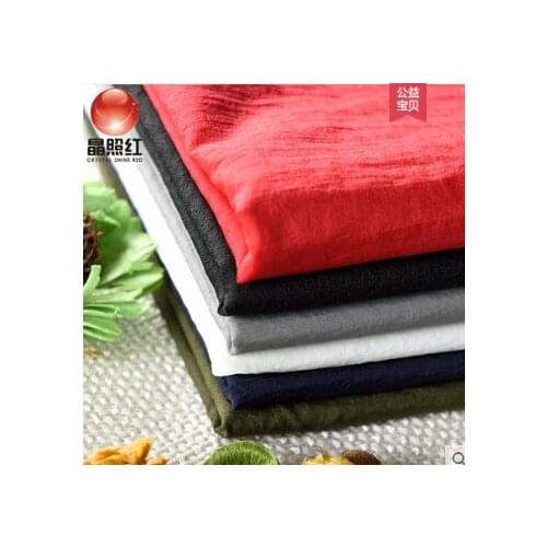 20D low-elastic nylon light and creped nylon fabric down jacket,cotton aphid vest cloth 1m