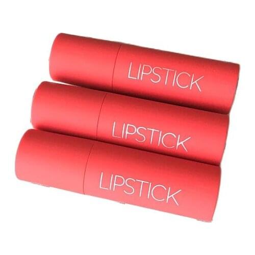 40pcs/lot Empty New Arrival Round Lipstick Tube Plastic Frosted Red Lip Balm Sub Package Lip Rouge Filler