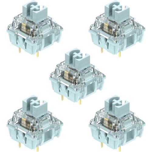 5pcs/pack TTC Bluish White Switch Linear Switches For Customized Mechanical keyboard Switch MX Series 3 Pins