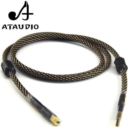 ATAUDIO Hifi USB Cable High Quality Type A to Type B Hifi Data Cable For DAC D90 E30 A90 AD18 SP200