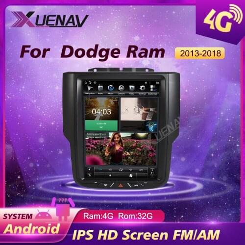 Car Autoradio DVD Player for Dodge RAM 2013 -2018 car stereo Tesla radio multimedia GPS navigator headunit support carplay