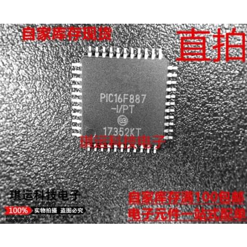 Free shipping 10pcs/lot PIC16F887-I/PT PIC16F887 QFP-44 stock