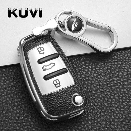 Leather TPU Car Remote Key Case Cover Protective Shell For Audi C6 R8 A1 A3 Q3 A4 A5 Q5 A6 S6 A7 B6 B7 B8 8P 8V 8L TT RS Sline