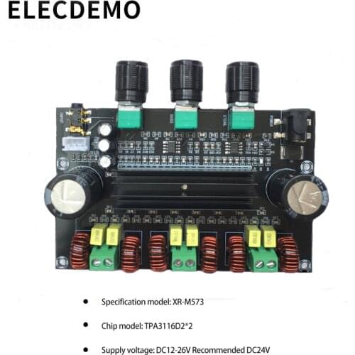XH-M573 TPA3116D2 80W+80W+100W 2.1 Channel TPA3116 digital Power Amplifier Board Bass Subwoofer hifi amplifiers B2-002